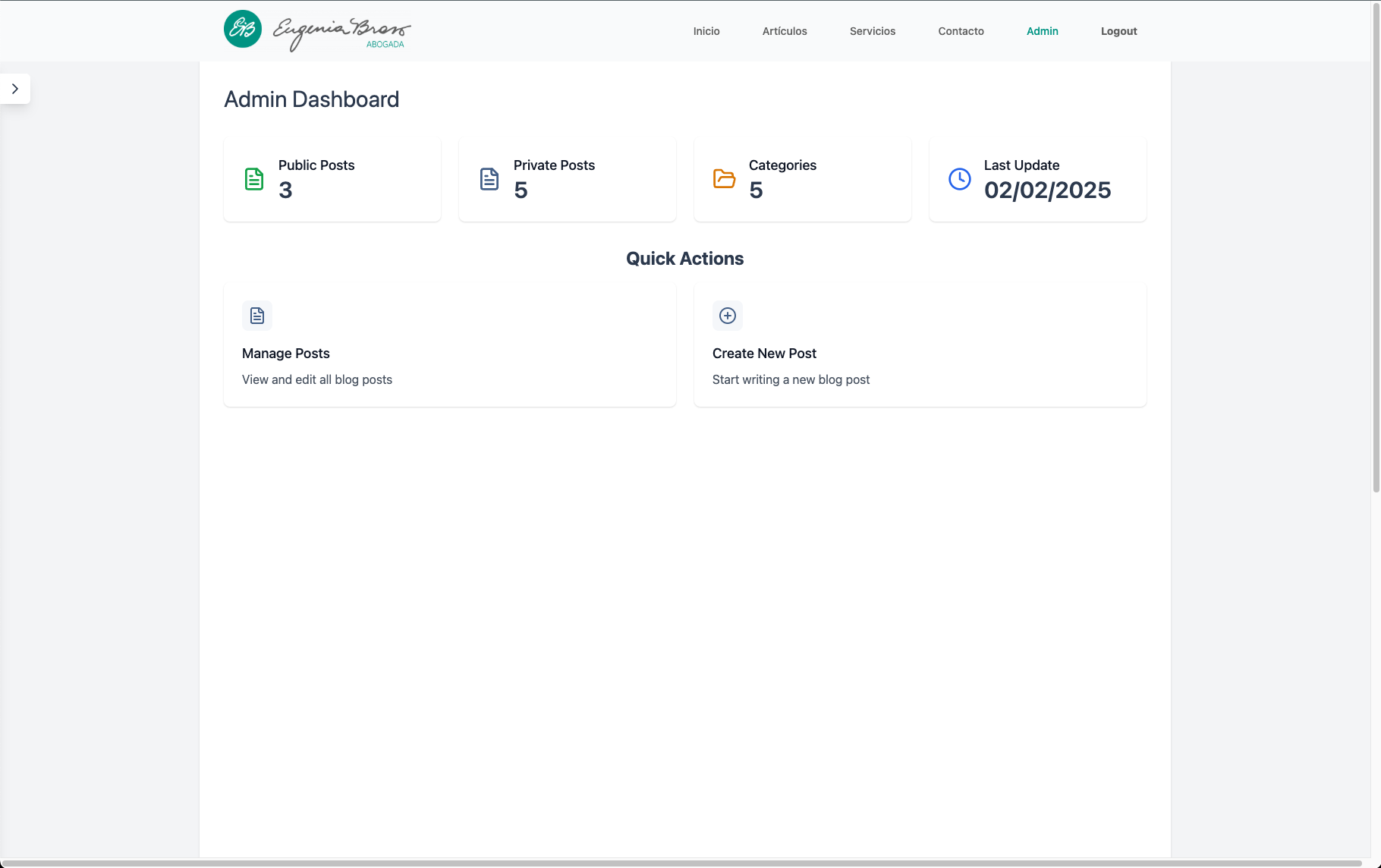 Admin Dashboard