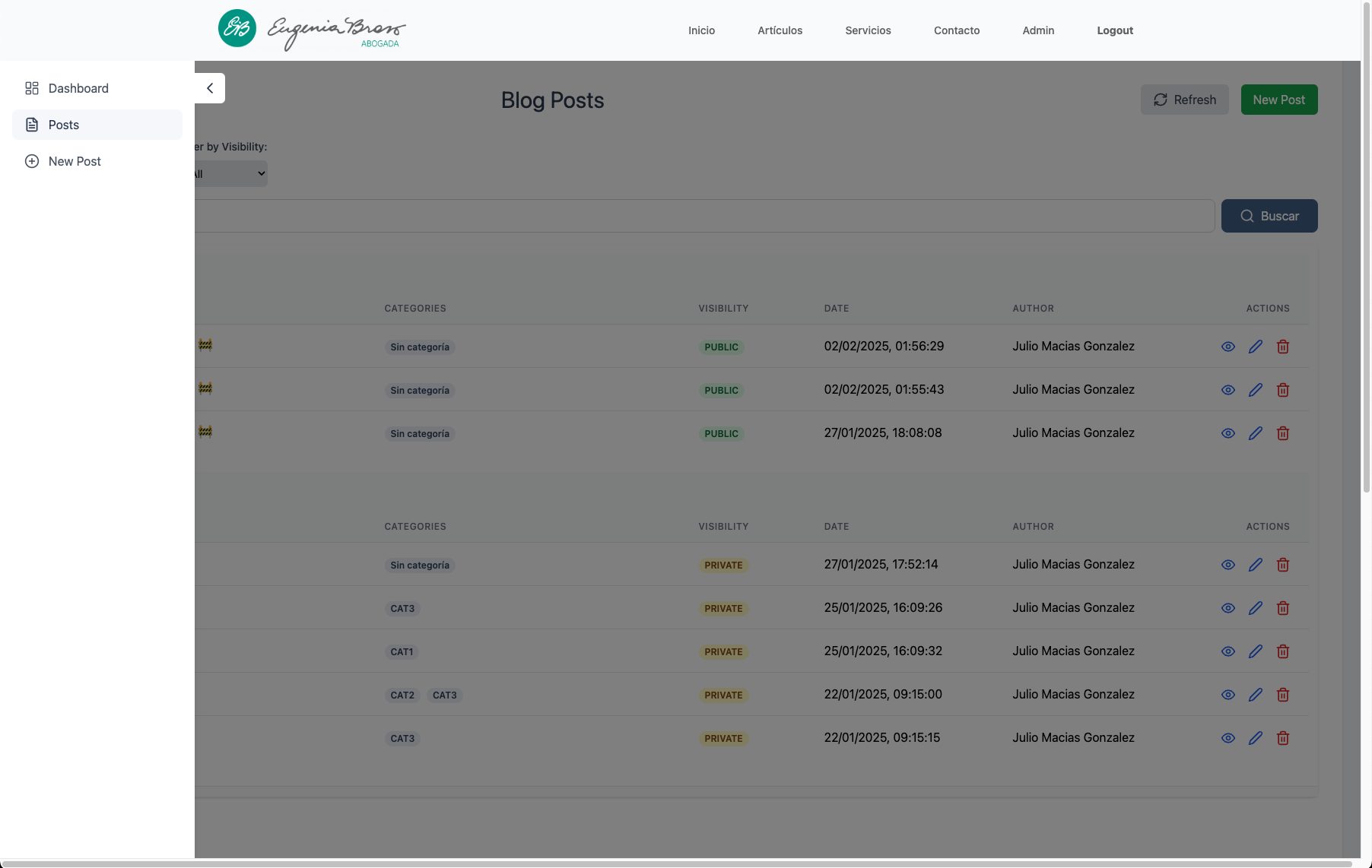 Admin Navigation Menu